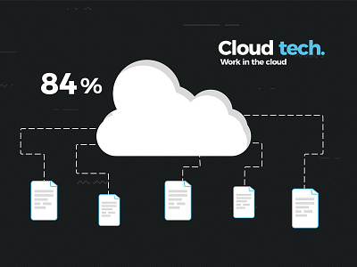 Cloud animation cartoon cloud corporate documents download illustration infographics presentation startup tech upload