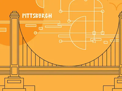 Pittsburgh architecture art direction artwork design digital illustration landscapes print typography urban web