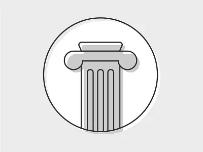 Pillar/History Icon greek history icon illustration illustrator pillar school subject
