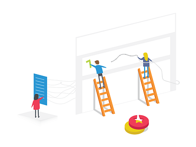 Onboarding Illustration dashboard data flat illustration