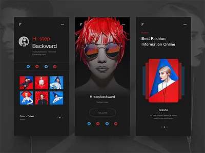 About fashion colour dynamic fashion lipstick makeup sunglasses ui ux