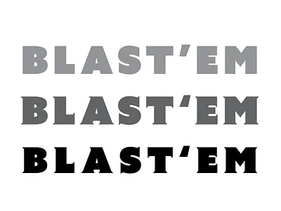 Blast Em Laser Pistol type hand lettered sans serif star wars title type design typography