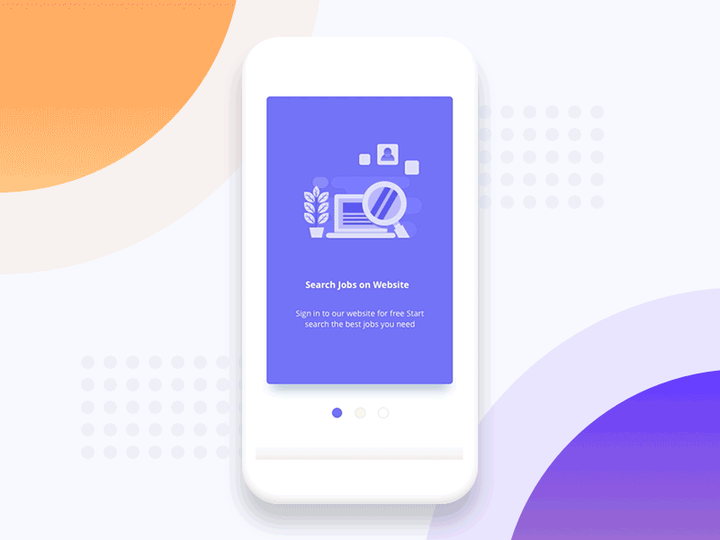 Onboarding Job Vacancy Concept animation deal gradient job onboarding principle resume search section sign ui vacancy