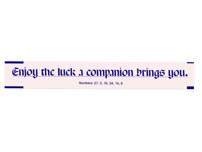 Thu Nov 09 2017 00:13:29 GMT-0500 (EST) cookie fortune luck numbers