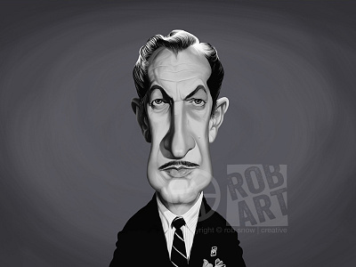 Vincent Price actor caricature celebrity cinema film hammer horror illustration movies portrait star vincent price