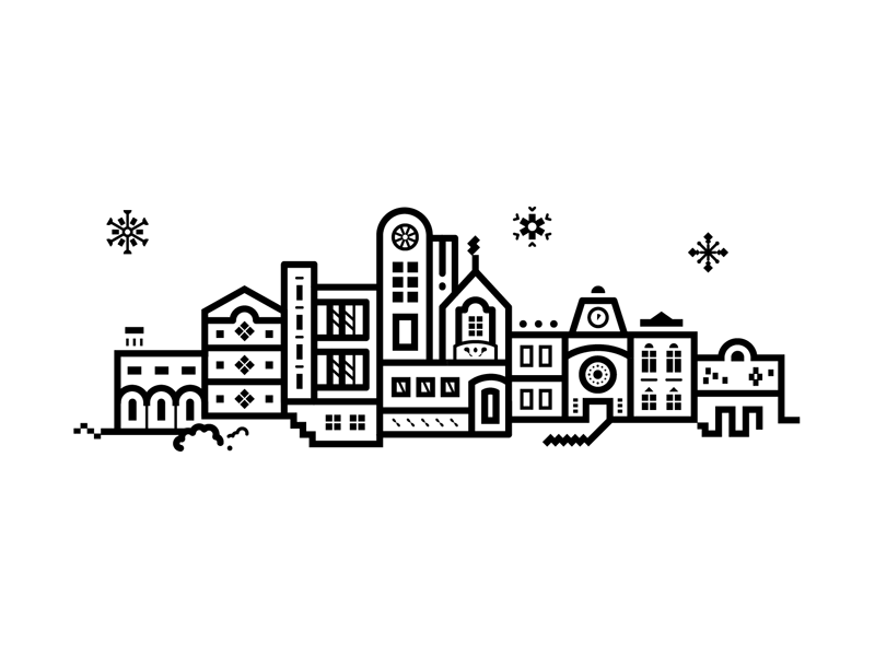 Christmas is Coming... animation black and white christmas illustrator snowflake vector