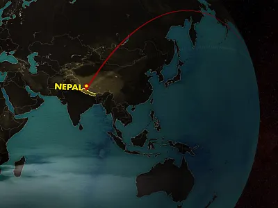 Flight To Nepal ae after effects c4d cinema fisher creative mocap soundtrek travel