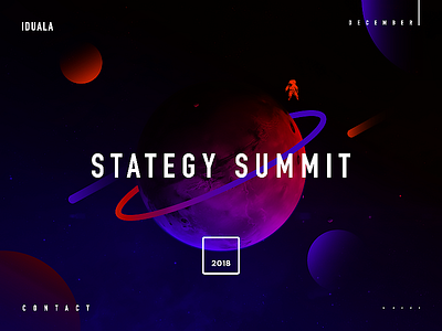 STATEGY SUMMIT cosmonaut gradient planet space spark