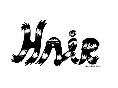 Hair curvy drawing hair hand lettering lettering typography wacom