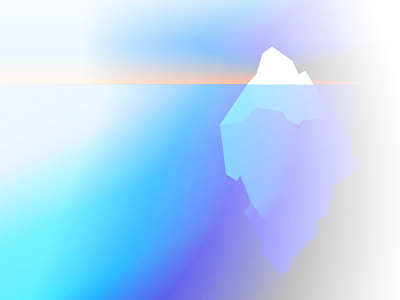Happy accidents blue color gradient illustration purple sunrise vector