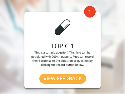 Learning Tile - Sample button learning medical mobile notification pill tile