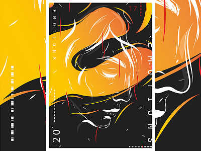A R T I S - E M O T I O N S // poster. alex escu art emotions girl gradient illustration illustrator poster print smoke vector