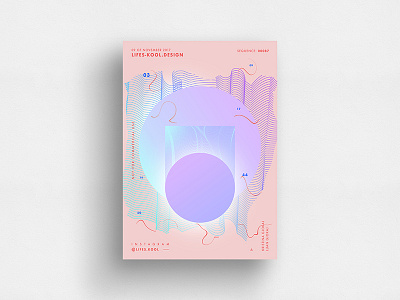 Stack abstract art blue drift gradient graphic poster postereveryday purple riangle stack