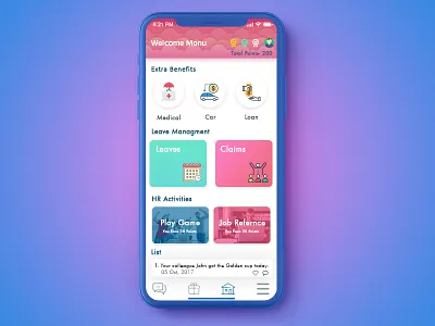 HR Managment App app benefits claim design hr managment medical mobile ui ux