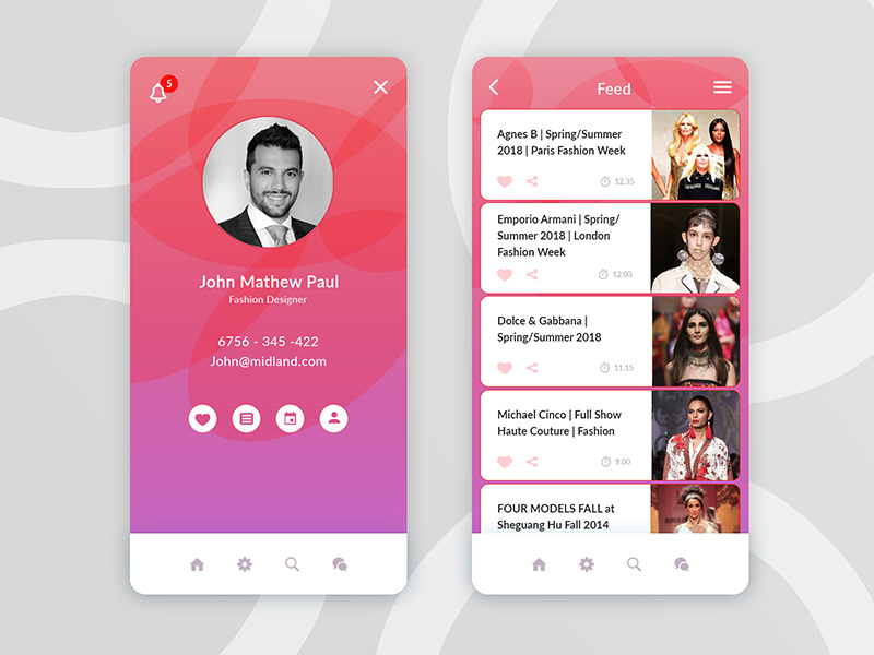 Example of UI/UX • Figma • Mobile App Designs