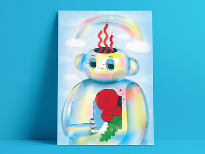 The Marshmallowman - Print art artist design illustration minushka prints shopping vickyknysh