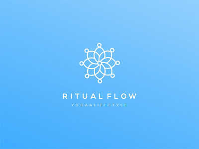 Ritual Flow - Yoga & Lifestyle Logo Design branding clean geometric graphic design icon lifestyle logo logo mark logotype minimalistic typography yoga