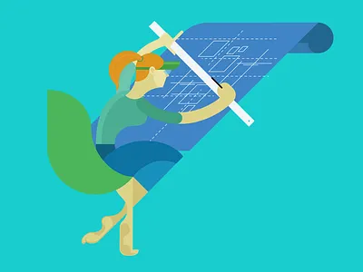 Creating the Product Draft architect brand draft draftsmanship drawing illustration simple sketch woman