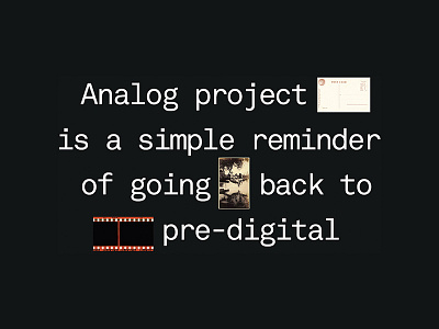 Analog analog branding filmstrip logo logomark postcard print stamp visual identity