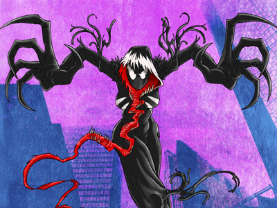 gwenom character design drawing illustration