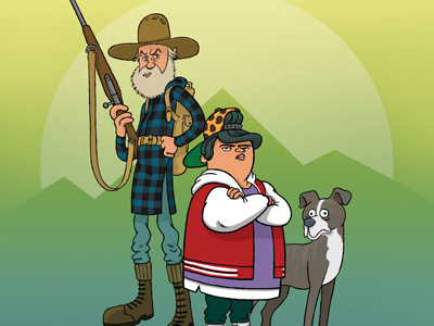 The Hunt for the Wilderpeople character design drawing illustration