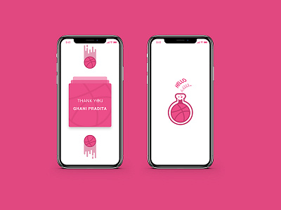 HELLO DRIBBBLE debut invite ui ux