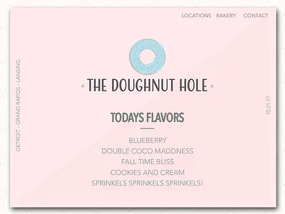 Daily UI 003 • Landing Page/Above the fold clean daily ui daily ui 003 doughnuts food graphic design pastels simple ui design ux design web web design
