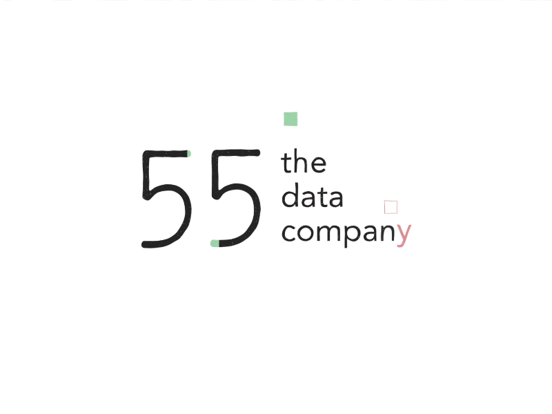 FIFTY FIVE Logo Animation animation data glitch logo