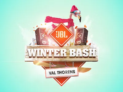 JBL Winter Bash bash flamingo jbl photoshop snowboard val thorens winter