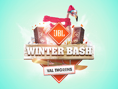 JBL Winter Bash bash flamingo jbl photoshop snowboard val thorens winter