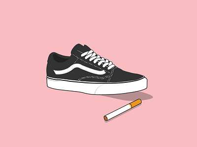 Vans - Classic 90s cigarette grunge illustration minimal shoe sneakerhead sneakers