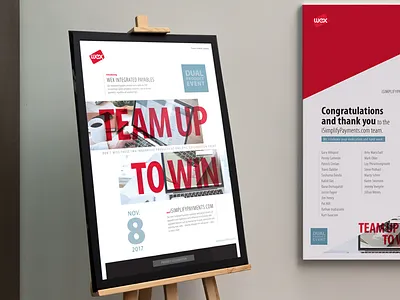 Campaign Promotion campaign celebration corporate payments poster promotion team