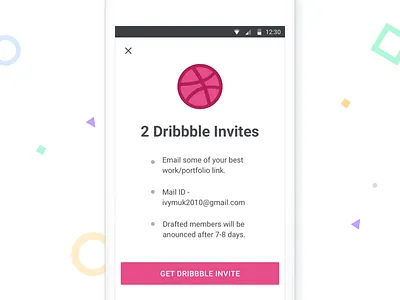Dribbble Invites ball dribbble giveaway invite minimal ui ux