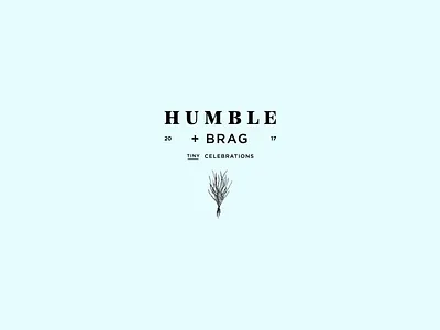 Humble + Brag Gift Shop and Sundries Logo apparel brand branding company floral illustrative logo luxury