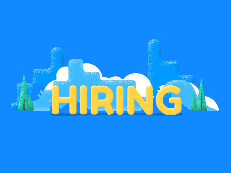 We Are Hire 2d aftereffects animation character animation colors design eyes hire hiring mascot rubber shape animation