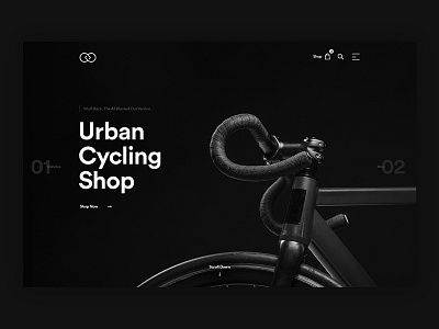 SD Downtown Cycling Shop bike black cycling design minimal ui ux web design