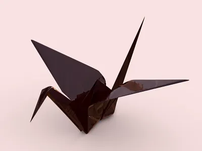 Copper Oragami 3d adobe copper felix materials pink rendering shiny