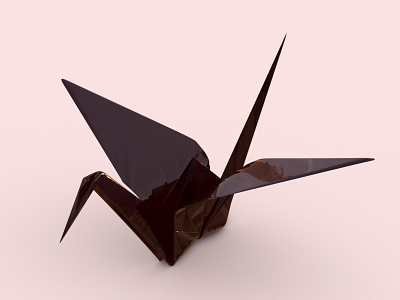 Copper Oragami 3d adobe copper felix materials pink rendering shiny