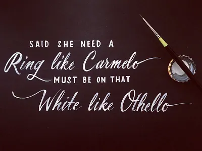 Lettering Lyrics, Frank Ocean - Nikes calligraphy cursive frank ocean ink lettering nikes paint script