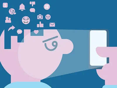 Social Media / Self Esteem illustration