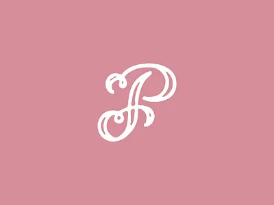 P fancy irregular lettering logo ornate p rough