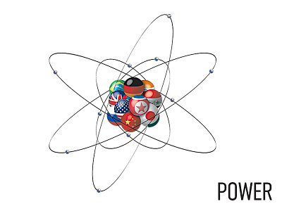 Power atom countries flags neighbours north korea nuclear power