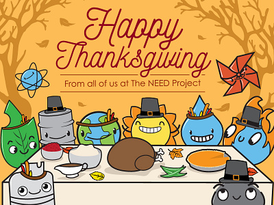 Happy Thanksgiving energy illustration need thanksgiving