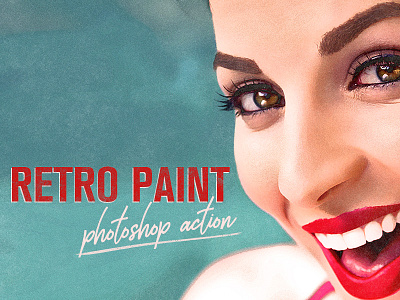 Retro Paint Photoshop Action advertising paint retro vintage