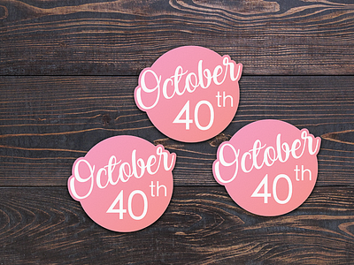 October 40th Stickers free sticker graphic design november october october 40th print sticker stickers
