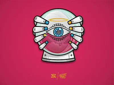 DEJAVU - Badge Pin badge dejavu design eyes future graphic illustration pin