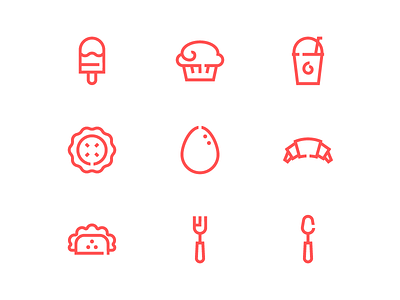 Take Away Food Icons app button icon iconography iconset line ui user interface ux