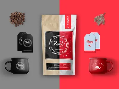 Seasonal Flair christmas coffee holidays labels packaging print tags