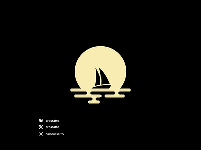 Boat boat brand branding dailylogochallenge design icon logo moon night