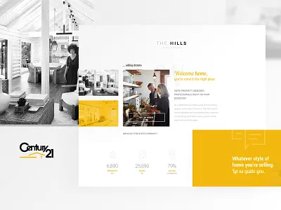 Century 21 - Agency Design celan design century clean design estate interface real estate ui ux
